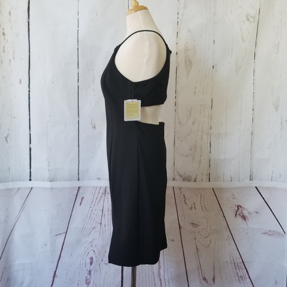 HARPER + LEMON Blk Sleeveless Halter Sheath Dress - Picture 2 of 8
